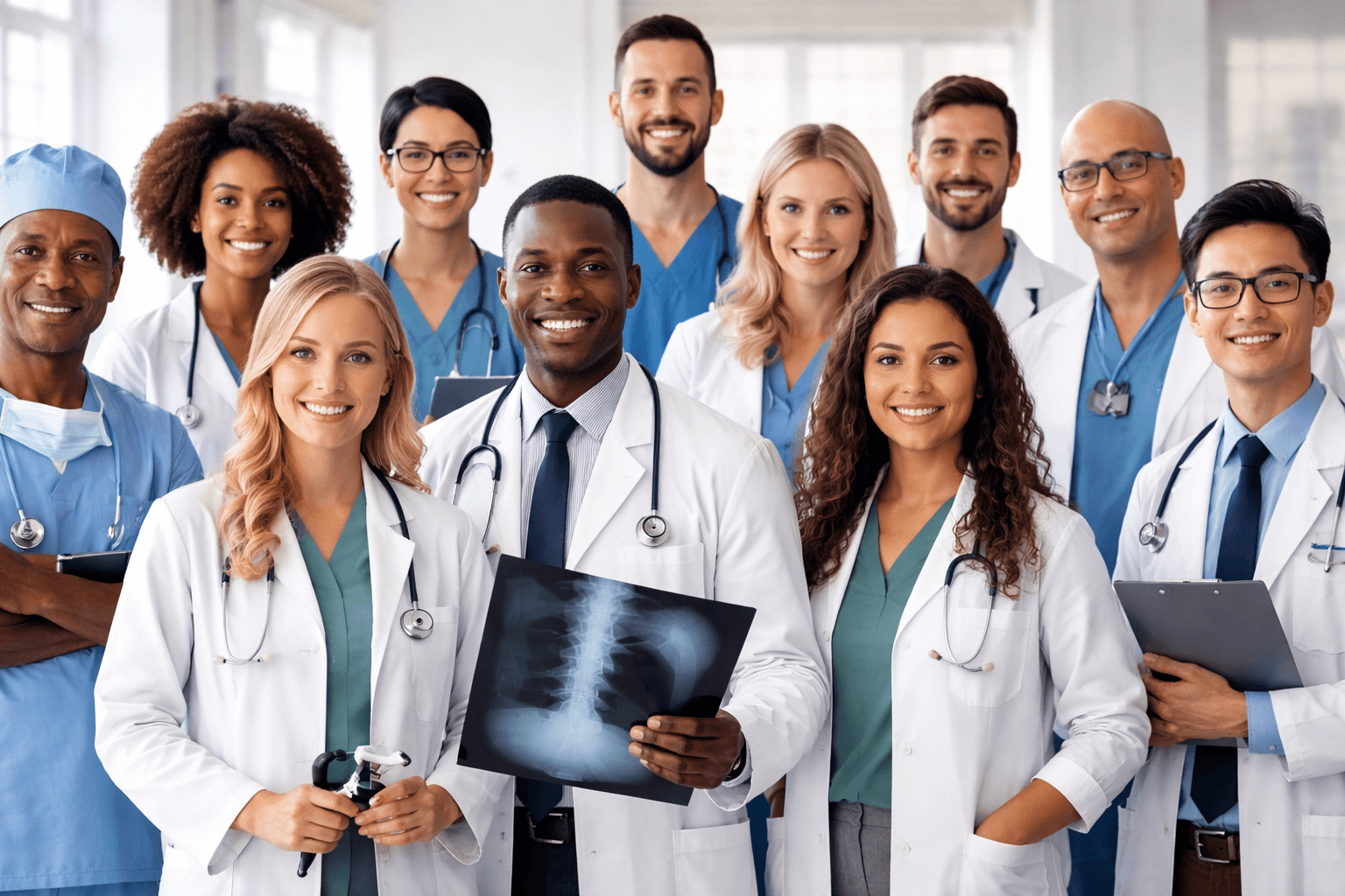 Diverse team of healthcare professionals